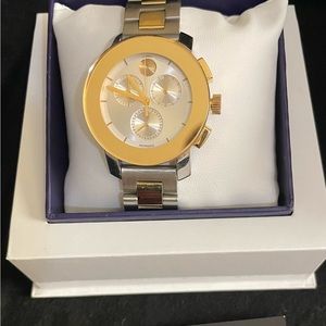 Movado Womens Two Tone Bold Evolution Watch